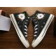 Renkli Çiçek Desenli Özel Nakışlı Siyah Sneaker Renkli Çiçek Desenli Özel Nakışlı Siyah Sneaker