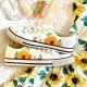 Renkli Çiçek Desenli Özel Nakışlı Beyaz Sneaker Renkli Çiçek Desenli Özel Nakışlı Beyaz Sneaker