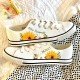 Renkli Çiçek Desenli Özel Nakışlı Beyaz Sneaker Renkli Çiçek Desenli Özel Nakışlı Beyaz Sneaker