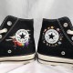 Renkli Çiçek Desenli Özel Nakışlı Siyah Sneaker Renkli Çiçek Desenli Özel Nakışlı Siyah Sneaker