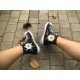 Renkli Çiçek Desenli Özel Nakışlı Siyah Sneaker Renkli Çiçek Desenli Özel Nakışlı Siyah Sneaker