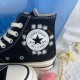 Renkli Çiçek Desenli Özel Nakışlı Siyah Sneaker Renkli Çiçek Desenli Özel Nakışlı Siyah Sneaker