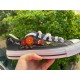 Renkli Çiçek Desenli Özel Nakışlı Siyah Sneaker