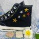 Renkli Çiçek Desenli Özel Nakışlı Siyah Sneaker Renkli Çiçek Desenli Özel Nakışlı Siyah Sneaker