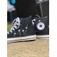 Renkli Çiçek Desenli Özel Nakışlı Siyah Sneaker Renkli Çiçek Desenli Özel Nakışlı Siyah Sneaker