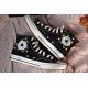 Renkli Çiçek Desenli Özel Nakışlı Siyah Sneaker Renkli Çiçek Desenli Özel Nakışlı Siyah Sneaker