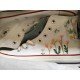 Renkli Çiçek Desenli Özel Nakışlı Beyaz Sneaker Renkli Çiçek Desenli Özel Nakışlı Beyaz Sneaker