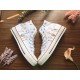 Renkli Çiçek Desenli Özel Nakışlı Beyaz Sneaker Renkli Çiçek Desenli Özel Nakışlı Beyaz Sneaker