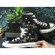 Renkli Çiçek Desenli Özel Nakışlı Siyah Sneaker Renkli Çiçek Desenli Özel Nakışlı Siyah Sneaker